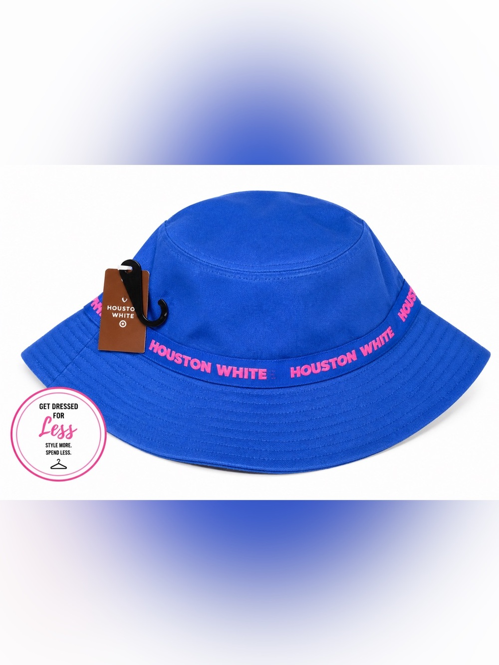 Houston White Bucket Hat Blue OSFM Adult